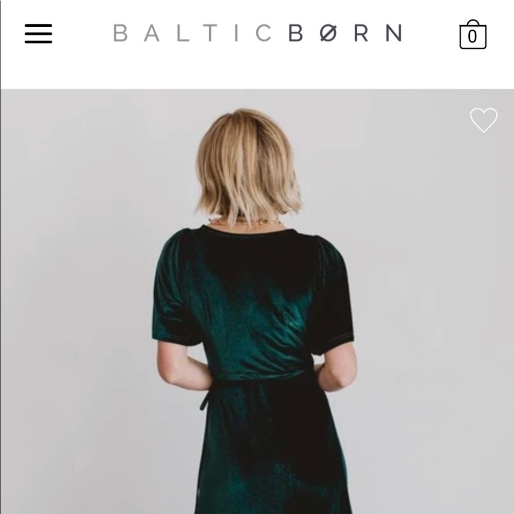 Baltic Born - Meghan Velvet Wrap Maxi Dress in color Jade